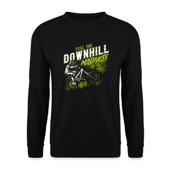 Downhill Madness VTT VTT cadeau - Sweat-shirt Unisexe - noir - Devant - Alina (178cm) & Michal (187cm)