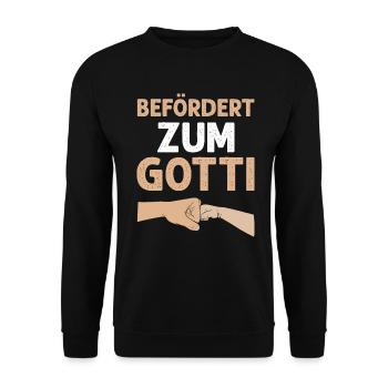Götti - Unisex Pullover - Schwarz - Vorne - Alina (178cm) & Michal (187cm)