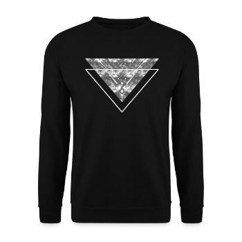 Abstract Amazigh Berber Nord African Motive Symbol - Unisex Sweatshirt - black - Front - Alina (178cm) & Michal (187cm)