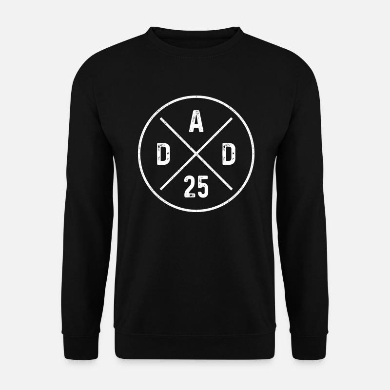 Dad 25 Grunge Baby Vatertag Papa 2025 Geschenk - Unisex Pullover - Schwarz