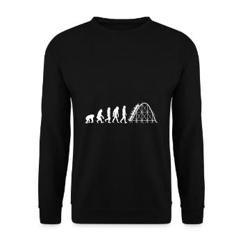 Roller coaster evolution adrenaline amusement park - Unisex Sweatshirt - black - Front - Alina (178cm) & Michal (187cm)