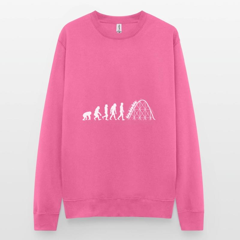 Achterbahn Evolution Adrenalin Freizeitpark Unisex Pullover