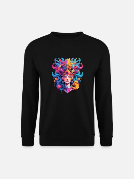 Synthwave Queen - Unisex Pullover - Schwarz