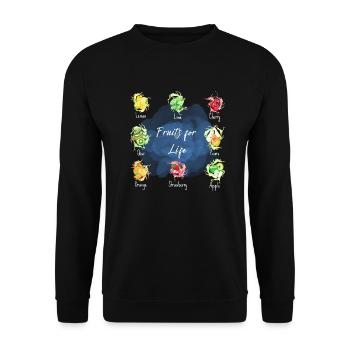fruits for life - Unisex Sweatshirt - black - Front - Alina (178cm) & Michal (187cm)