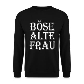 Böse alte frau - Unisex Pullover - Schwarz - Vorne - Alina (178cm) & Michal (187cm)