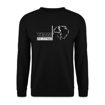 TEAM Schnauzer Hunde Hund Wilsigns - Unisex Pullover - Schwarz - Vorne - Alina (178cm) & Michal (187cm)