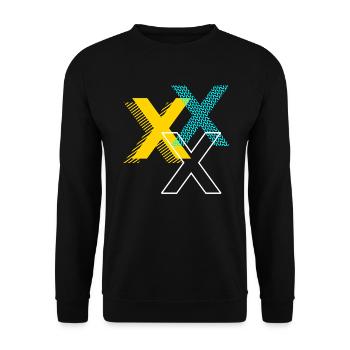X Letter - Unisex Sweatshirt - black - Front - Alina (178cm) & Michal (187cm)