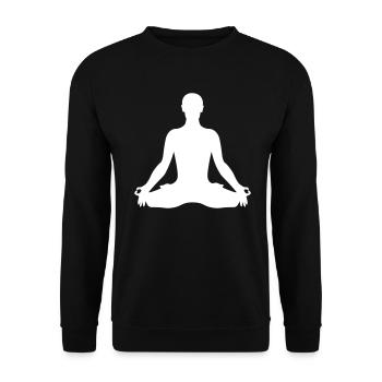 Yoga dad silhouette - Namaste - meditation - - Unisex Sweatshirt - black - Front - Alina (178cm) & Michal (187cm)