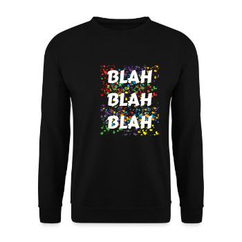 BLAh BLAh BLAh - Unisex Sweatshirt - black - Front - Alina (178cm) & Michal (187cm)