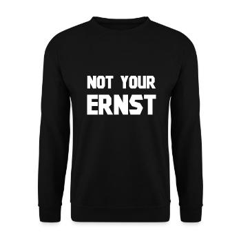 not your Ernst - Unisex Pullover - Schwarz - Vorne - Alina (178cm) & Michal (187cm)