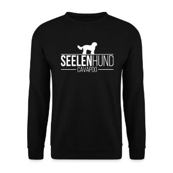 Cavapoo Seelenhund Hundespruch Hunde Wilsigns - Unisex Pullover - Schwarz - Vorne - Alina (178cm) & Michal (187cm)