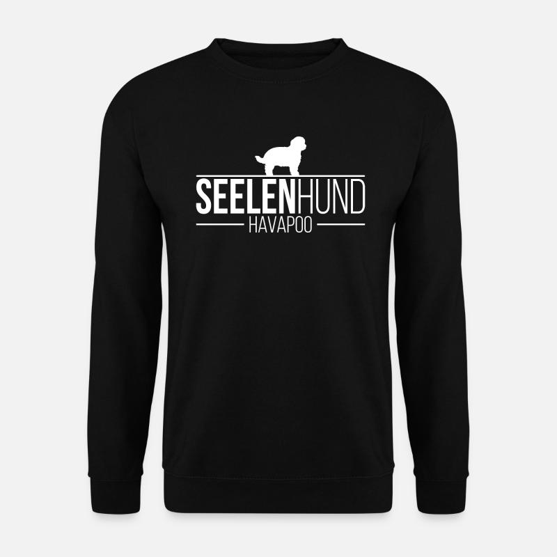 Havapoo Seelenhund Hund Hundespruch Wilsigns - Unisex Pullover - Schwarz