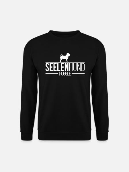 Puggle Seelenhund Hunde Hundespruch Hund Wilsigns - Unisex Pullover - Schwarz