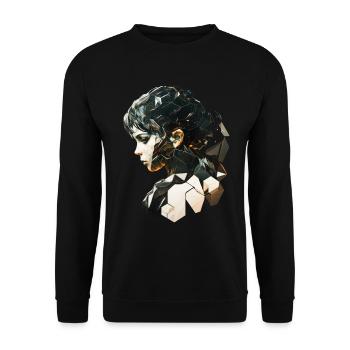 Anime No8 - Unisex Pullover - Schwarz - Vorne - Alina (178cm) & Michal (187cm)