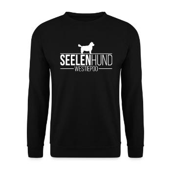 Westiepoo Seelenhund Hunde Hund Wilsigns - Unisex Pullover - Schwarz - Vorne - Alina (178cm) & Michal (187cm)