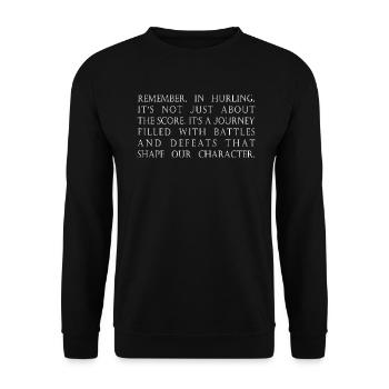 hurling not just about score - Unisex Sweatshirt - black - Front - Alina (178cm) & Michal (187cm)