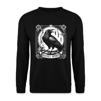 Occult Spirit Raven Pendulum 2 - Unisex Sweatshirt - black - Front - Alina (178cm) & Michal (187cm)