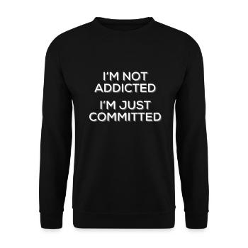 Press start to begin Gaming zocken Geschenk - Unisex Pullover - Schwarz - Vorne - Alina (178cm) & Michal (187cm)