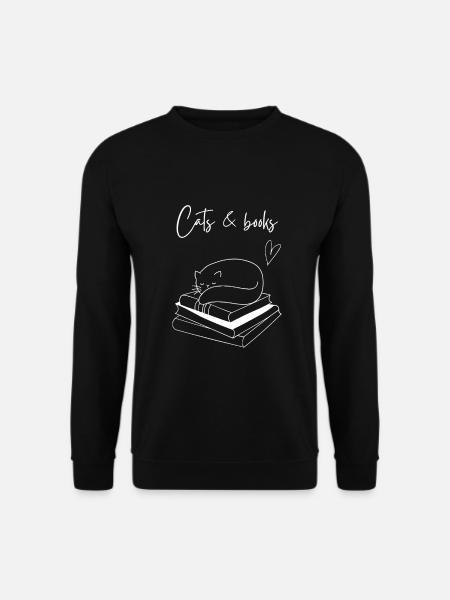Cat Book Novel Gift Idea - Unisex Sweatshirt - black