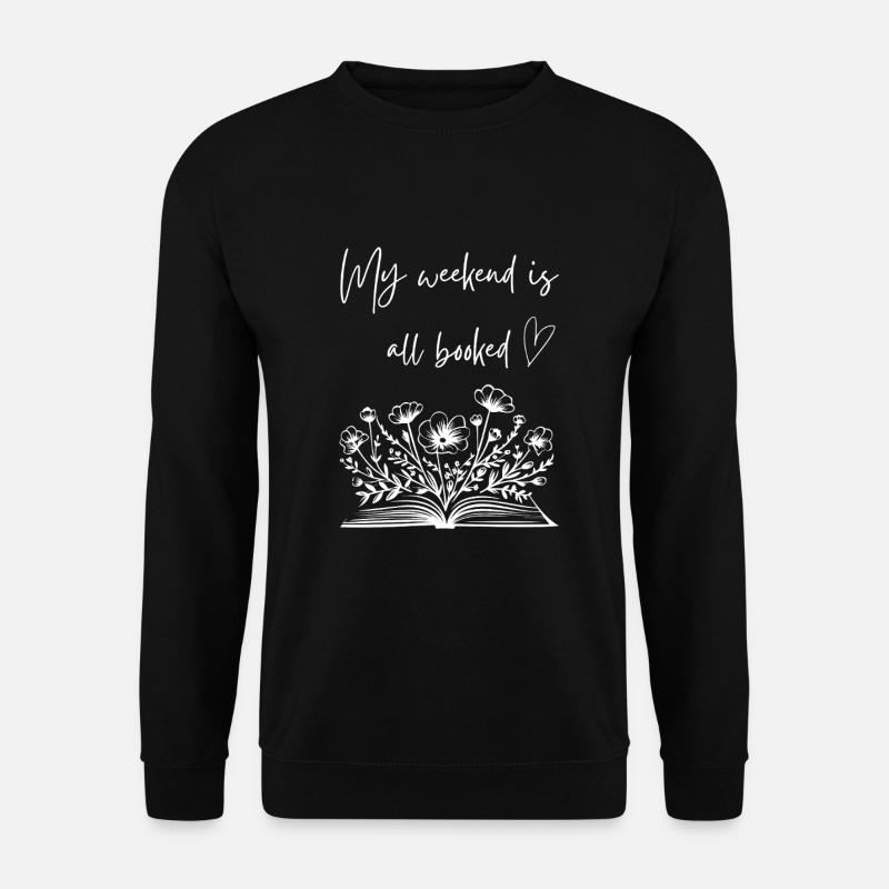 Livre de fleurs Lecture Cadeau - Sweat-shirt Unisexe - noir