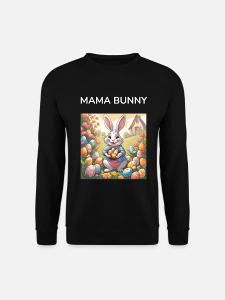 Maman de Pâques Mère Lapin - Sweat-shirt Unisexe - noir