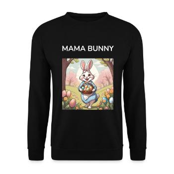 Maman Lapin Maman Cadeau - Sweat-shirt Unisexe - noir - Devant - Alina (178cm) & Michal (187cm)