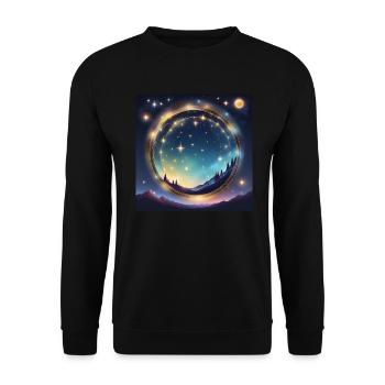 Leo Astrology Leo Gift - Unisex Sweatshirt - black - Front - Alina (178cm) & Michal (187cm)