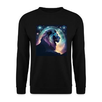 Leo Leo Zodiac Gift - Unisex Sweatshirt - black - Front - Alina (178cm) & Michal (187cm)