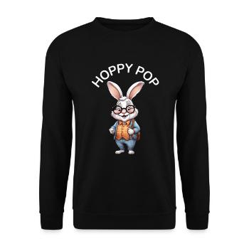 Grandpa Bunny Bunny Easter Gift - Unisex Sweatshirt - black - Front - Alina (178cm) & Michal (187cm)