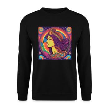 Idée cadeau anniversaire Vierge Naissance - Sweat-shirt Unisexe - noir - Devant - Alina (178cm) & Michal (187cm)