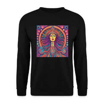 Vierge Spiritualité Cadeau - Sweat-shirt Unisexe - noir - Devant - Alina (178cm) & Michal (187cm)