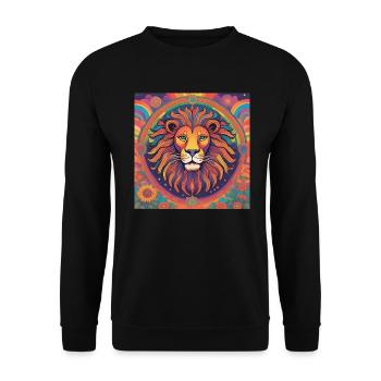 Cadeau du zodiaque spirituel Lion - Sweat-shirt Unisexe - noir - Devant - Alina (178cm) & Michal (187cm)