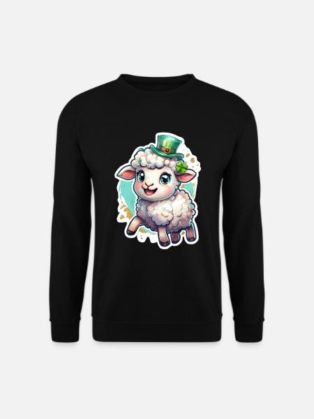 St. Patrick's Day Schaf Geschenk - Unisex Pullover - Schwarz