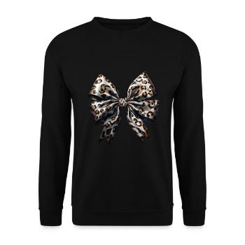 Schleife Zierde Glamour Geschenk - Unisex Pullover - Schwarz - Vorne - Alina (178cm) & Michal (187cm)