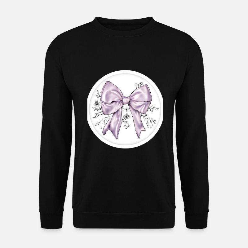 Schleife Seide Satin Geschenk - Unisex Pullover - Schwarz