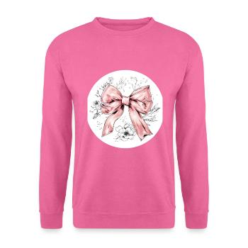 Schleife Seide Glamour Geschenk - Unisex Pullover - Pink - Vorne