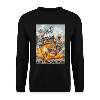 Herrentag saufen Geschenk - Unisex Pullover - Schwarz - Vorne - Alina (178cm) & Michal (187cm)