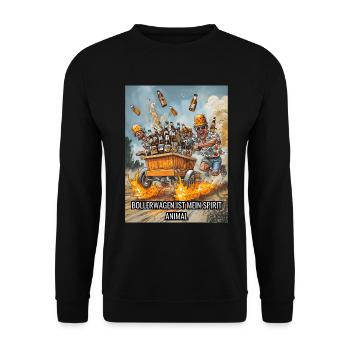 Männertag Spruch Bier Geschenk - Unisex Pullover - Schwarz - Vorne - Alina (178cm) & Michal (187cm)
