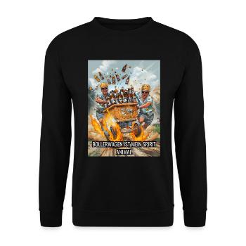Charrette à bras boisson boisson cadeau - Sweat-shirt Unisexe - noir - Devant - Alina (178cm) & Michal (187cm)