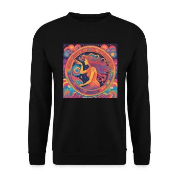 Cadeau de célébration d’anniversaire Vierge - Sweat-shirt Unisexe - noir - Devant - Alina (178cm) & Michal (187cm)