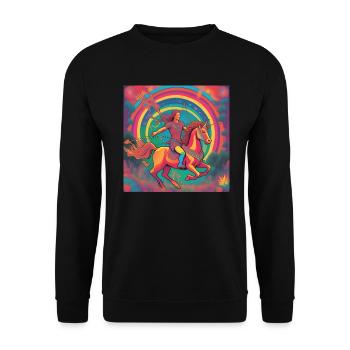 Schütze Astrologie Astro Geschenk - Unisex Pullover - Schwarz - Vorne - Alina (178cm) & Michal (187cm)