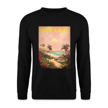 Honduras Stolz Herkunft Geschenk - Unisex Pullover - Schwarz - Vorne - Alina (178cm) & Michal (187cm)