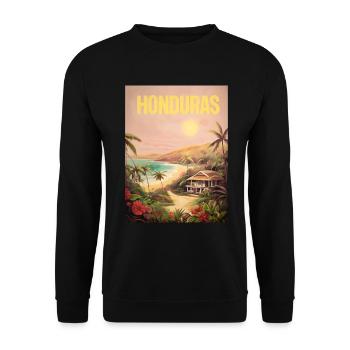 Honduras Pride Beach Gift - Unisex Sweatshirt - black - Front - Alina (178cm) & Michal (187cm)