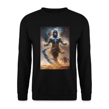 Flaschengeist Mythologie Mythos Geschenk - Unisex Pullover - Schwarz - Vorne - Alina (178cm) & Michal (187cm)