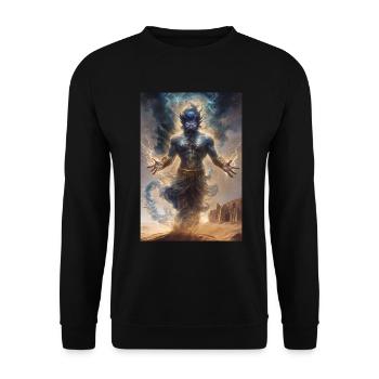 Gini Mythology Myth Gift - Unisex Sweatshirt - black - Front - Alina (178cm) & Michal (187cm)