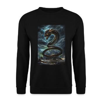 Basilisk Mythology Myth Gift - Unisex Sweatshirt - black - Front - Alina (178cm) & Michal (187cm)