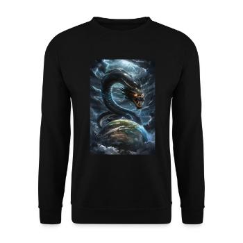Basilisk Mythology Myth Gift - Unisex Sweatshirt - black - Front - Alina (178cm) & Michal (187cm)