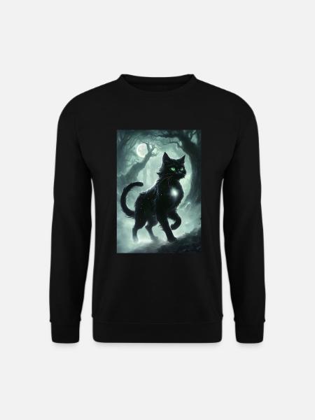 Katze Mythologie Mythos Geschenk - Unisex Pullover - Schwarz