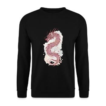 Dragon Dragon Chine Mythologie Cadeau - Sweat-shirt Unisexe - noir - Devant - Alina (178cm) & Michal (187cm)