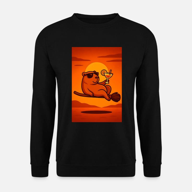 Cadeau d’été Capybara d’Halloween - Sweat-shirt Unisexe - noir